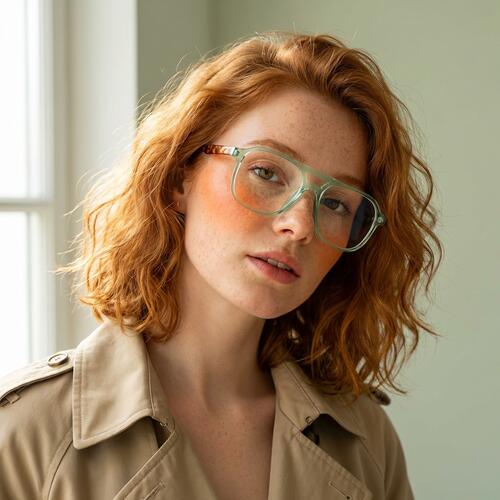 Truda Gafas Aviador Verdes