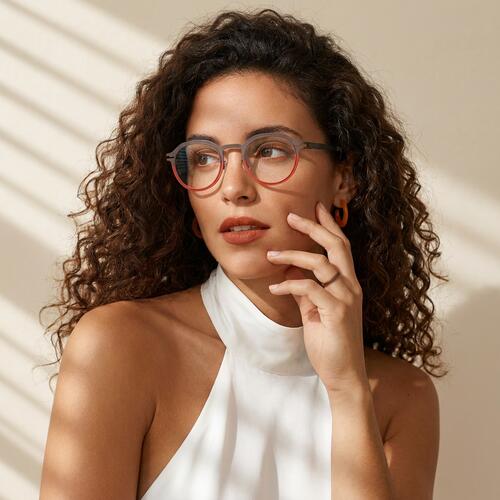 Reed Red Round Glasses