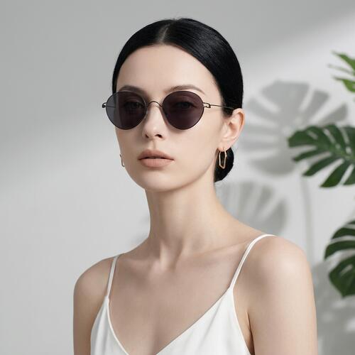 Clara Gafas de sol Redondas Negras