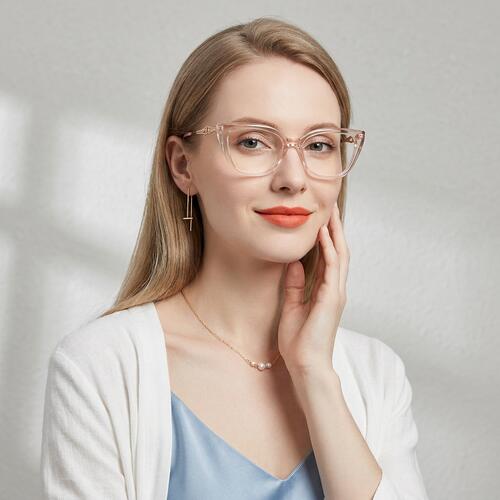 Briana Pink Cat Eye Glasses