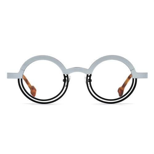 Charle White Round Glasses
