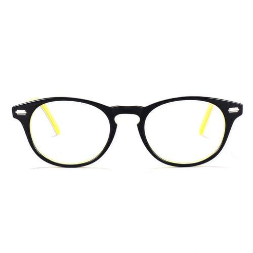 Gusta Schwarze Runde Brille