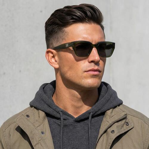 Simmons Gafas de sol Cuadradas Verdes