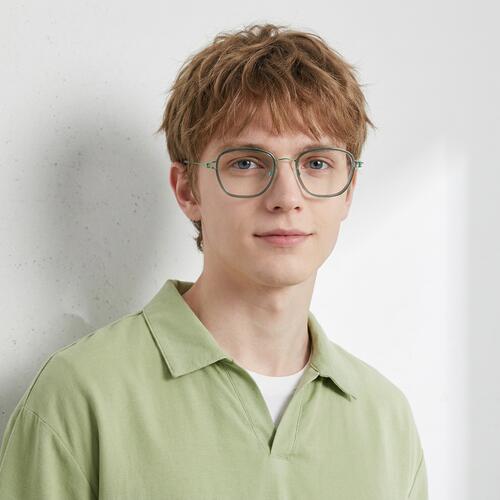 Hall Gray Square Glasses