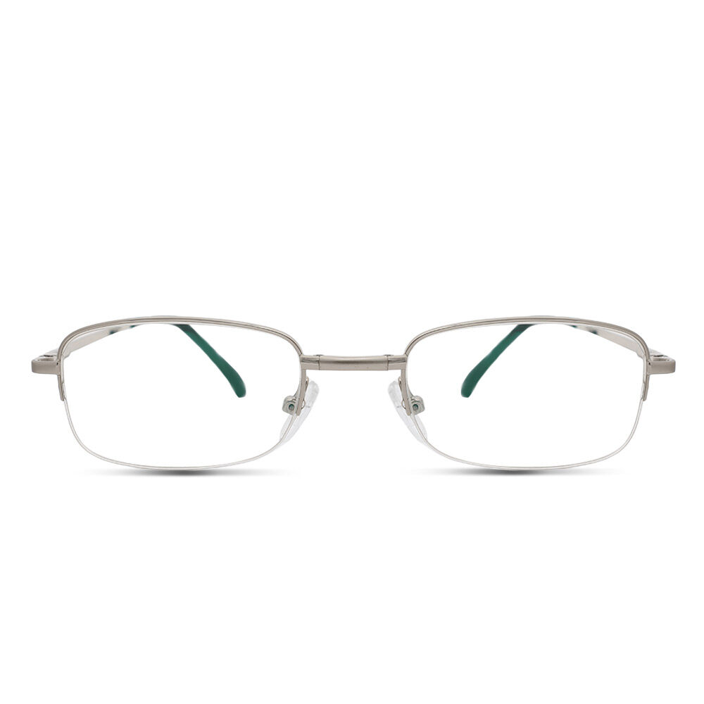 Gunter Silberne Rechteckige Brille