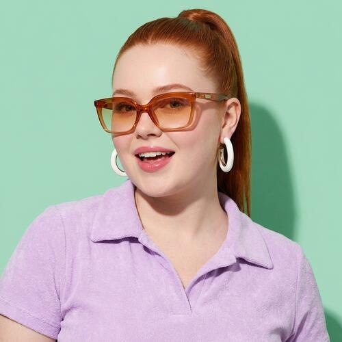 Carter Orange Square Sunglasses