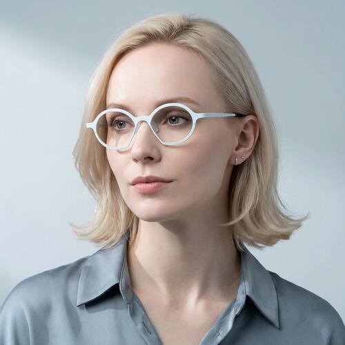 Noel Lunettes Rondes Blanches