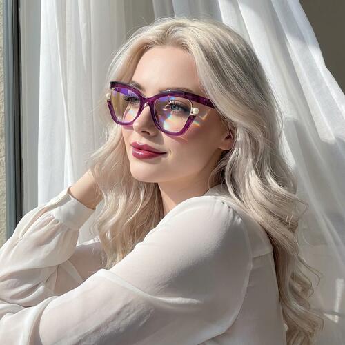 Halona Purple Cat Eye Glasses