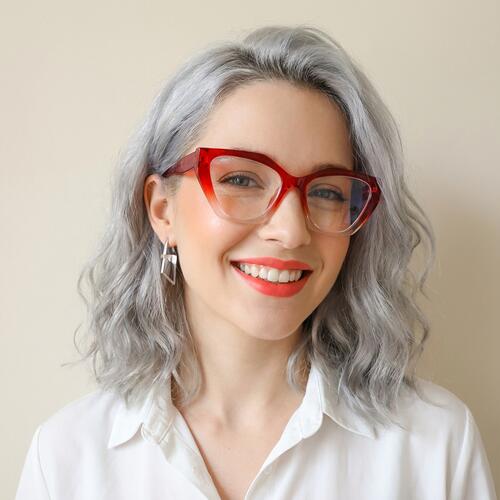 Nathaniei Rote Cat Eye Brille