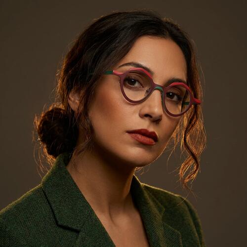 Christe Brown Round Glasses