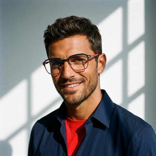 Simmons Red Square Glasses