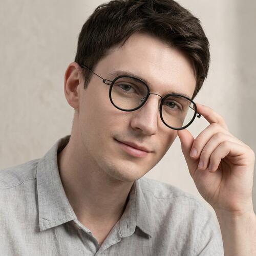 Collins Gafas Redondas Negras