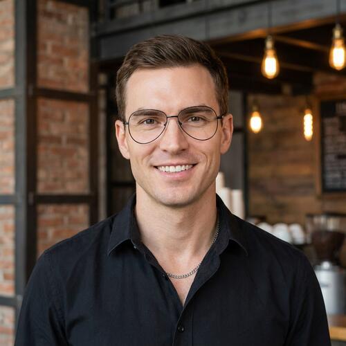 Hutt Black Aviator Glasses