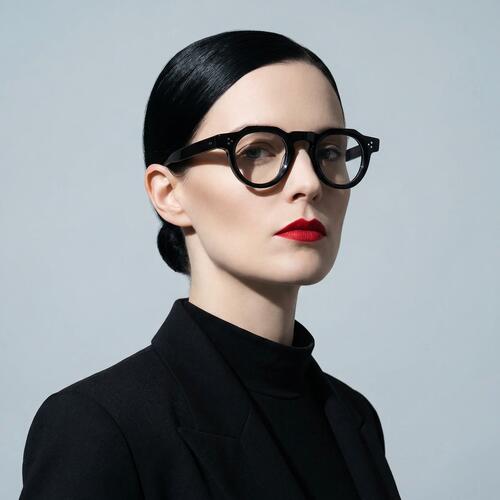 Cedrica Black Round Glasses