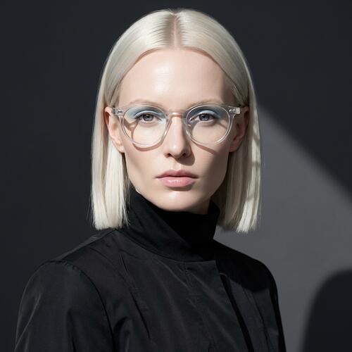 Theodore Clear Round Glasses