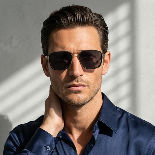 Dylan Lunettes de soleil Aviateur Noires