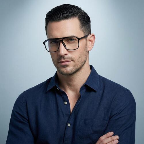 Horizon Schwarze Pilot Brille