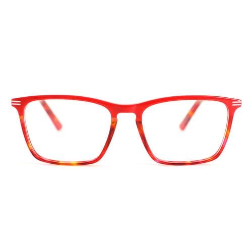 Baker Rote Rechteckige Brille