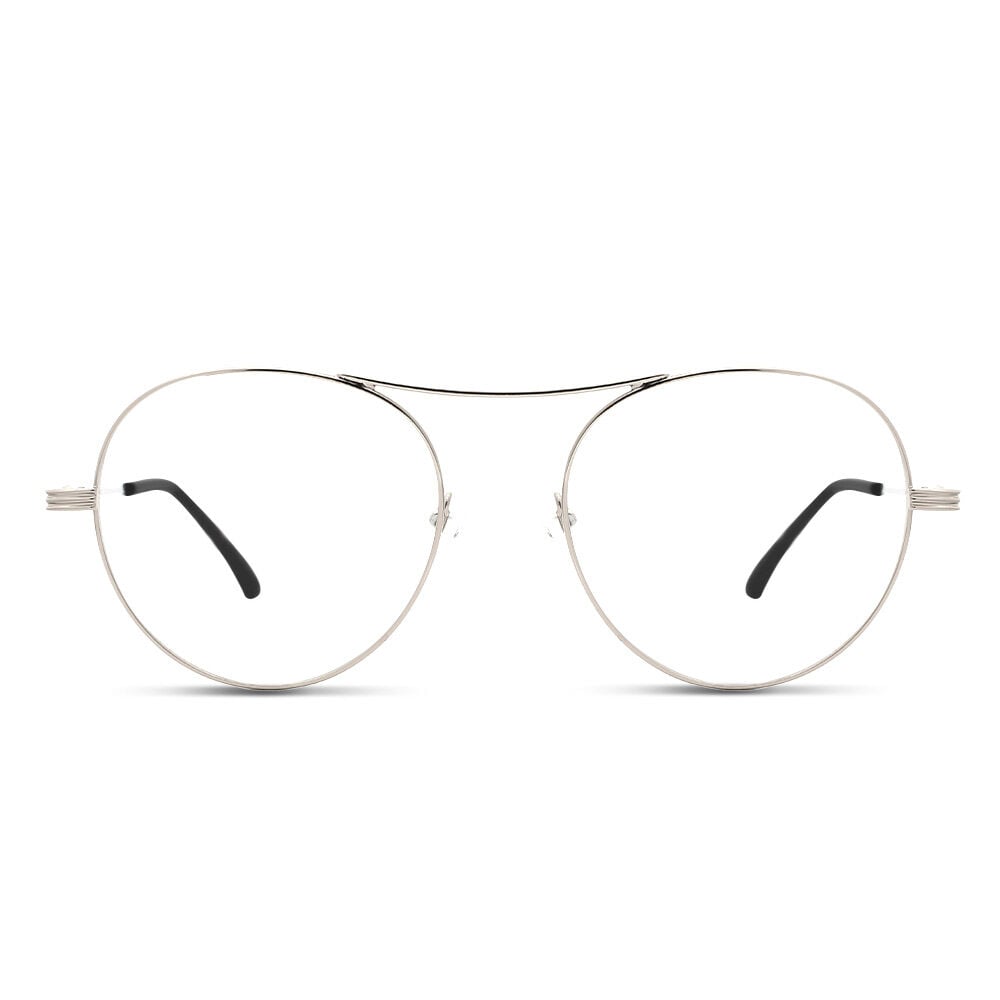 Feller Silberne Pilot Brille