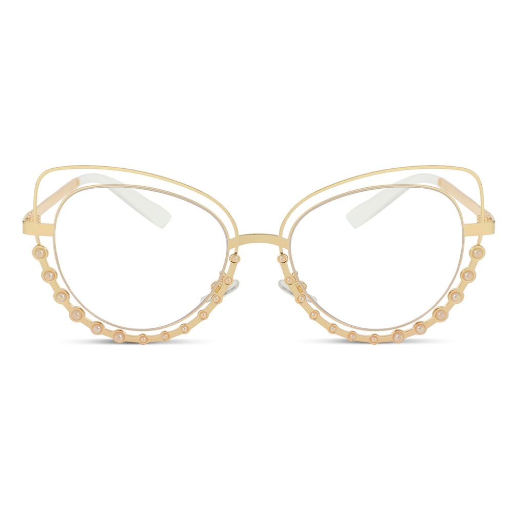 Belle Goldene Cat Eye Brille