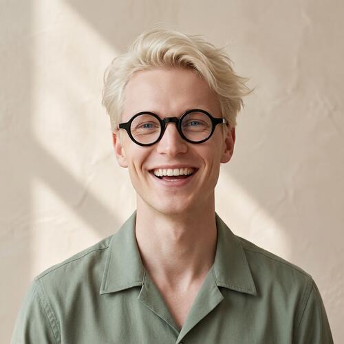Emily Black Round Glasses