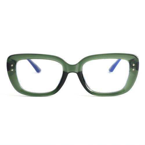Wallis Grüne Rechteckige Brille