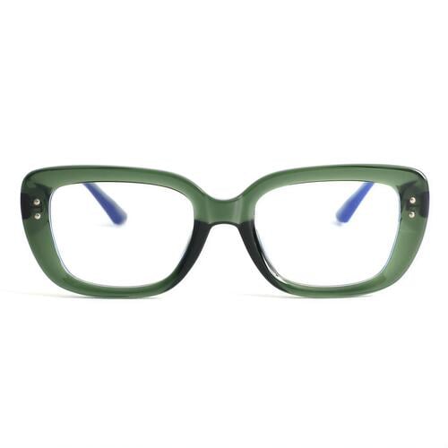 Wallis Grüne Rechteckige Brille
