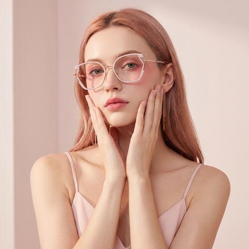 Beatrix Pink Square Glasses