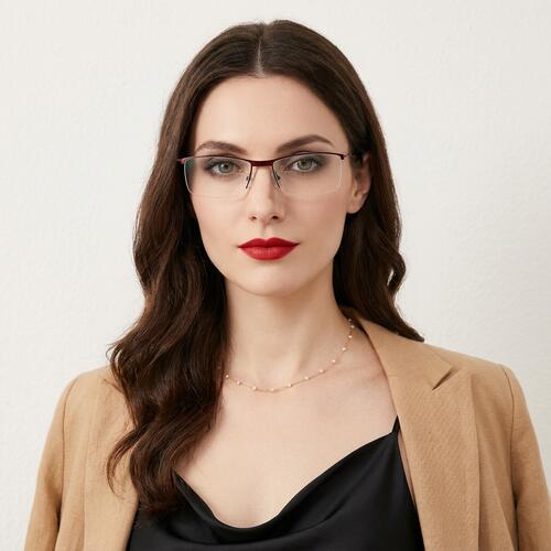 Benjaia Gafas Browline Rojas