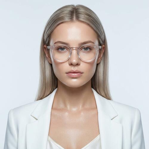 Monroe Gafas Redondas Transparentes