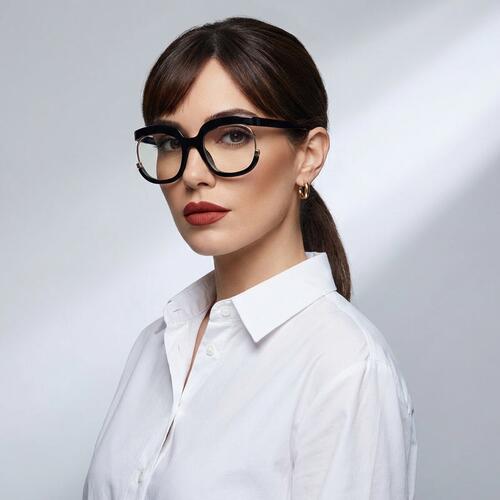 Hazel Gafas Redondas Negras