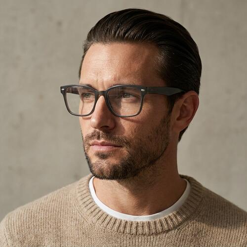 Hughes Gafas Rectangulares Grises