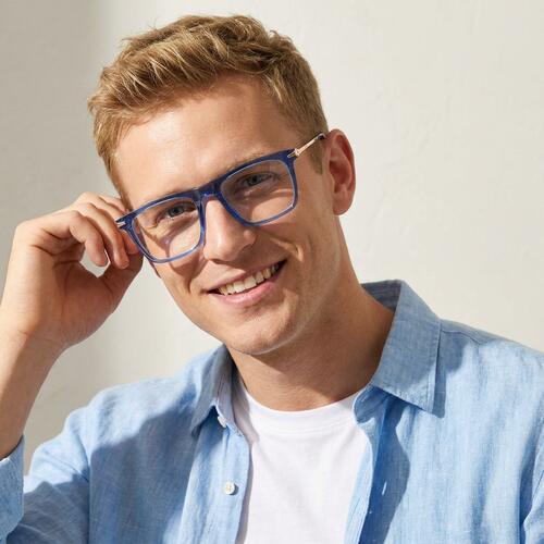 Huntingte Gafas Cuadradas Azules