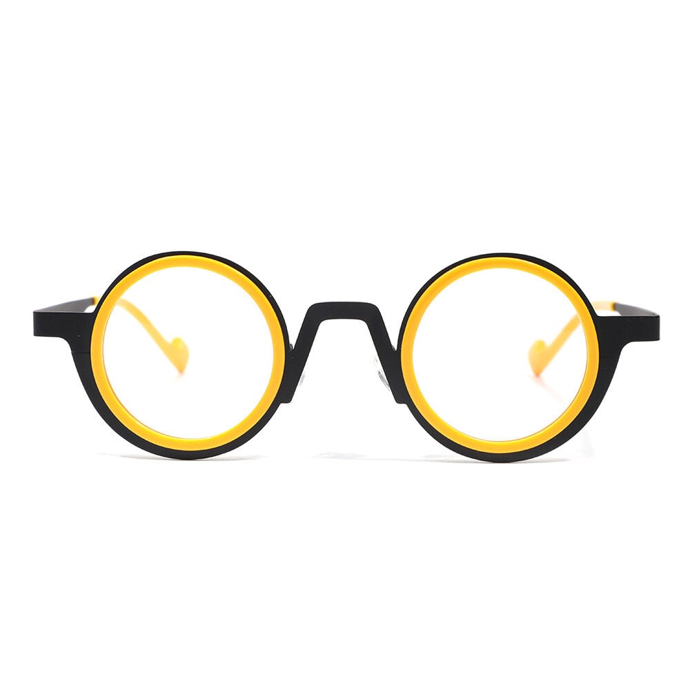Careg Schwarze Runde Brille