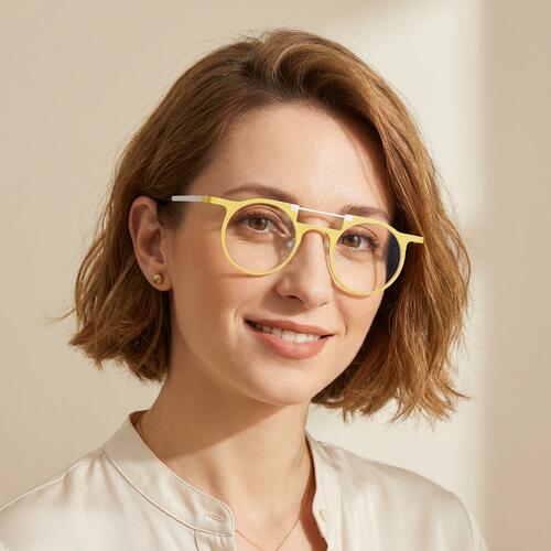 Woolley Yellow Aviator Glasses