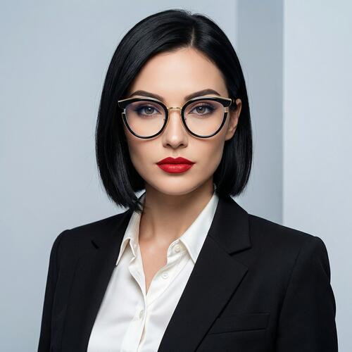 Harte Gafas Cat Eye Negras
