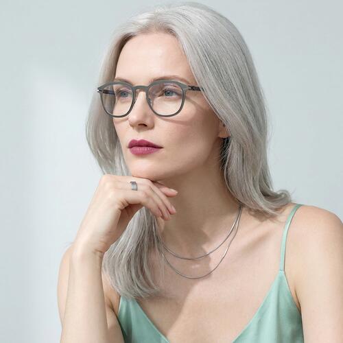 Claire Gafas Cuadradas Grises