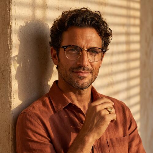 Arlen Havanna Browline Brille