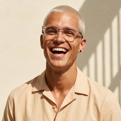 Barnes Gafas Cuadradas Transparentes