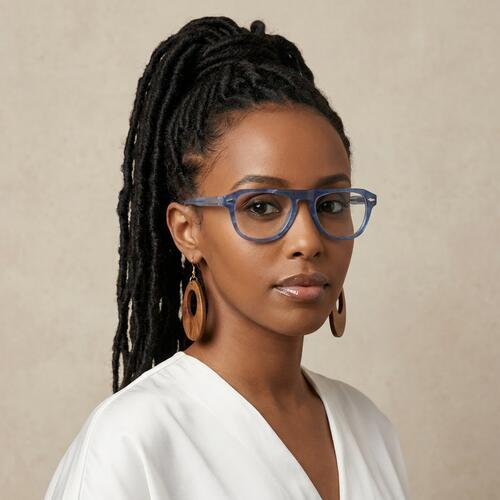 Kelsey Blue Aviator Glasses