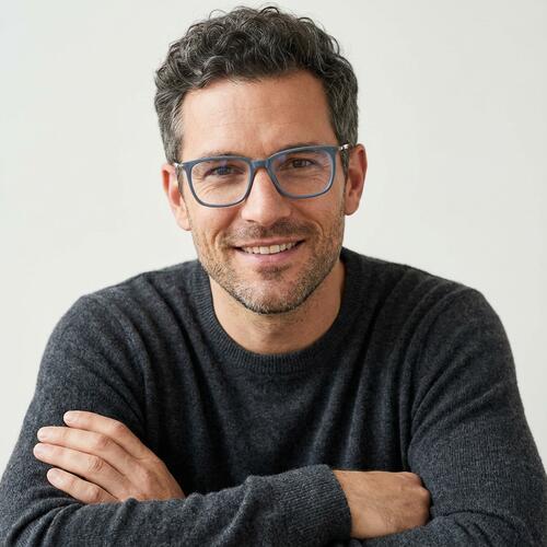Besseme Graue Quadratische Brille