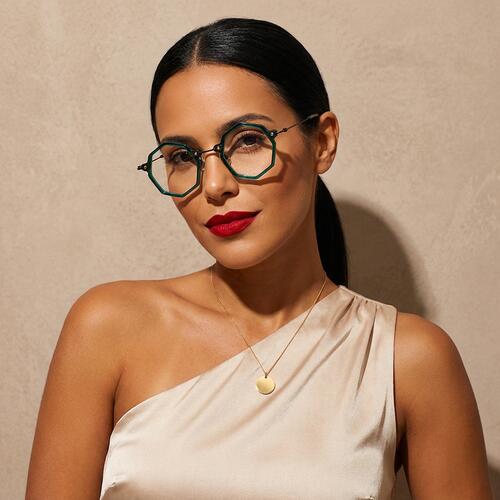 Halbert Green Geometric Glasses