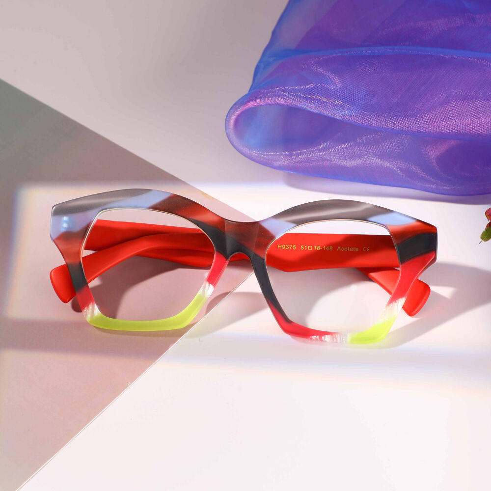 Virgil Red Cat Eye Glasses