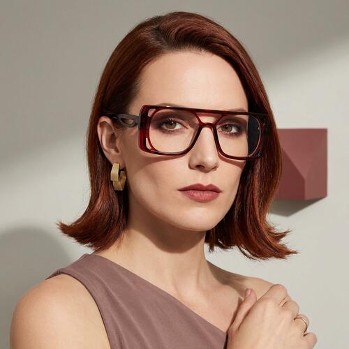 Richardso Gafas Aviador Rojas