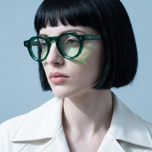 Cedrica Gafas Redondas Verdes