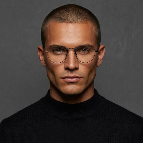 Vogt Black Round Glasses