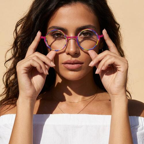 Gaskel Purple Round Glasses
