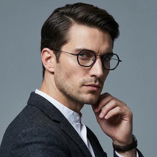 Kelsen Black Geometric Glasses