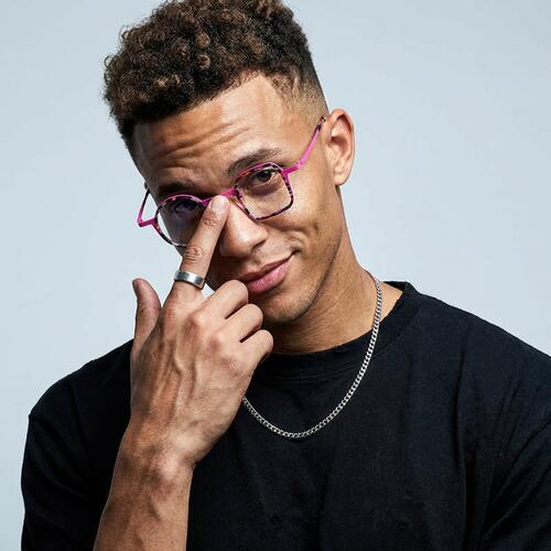 Augu Purple Square Round Glasses
