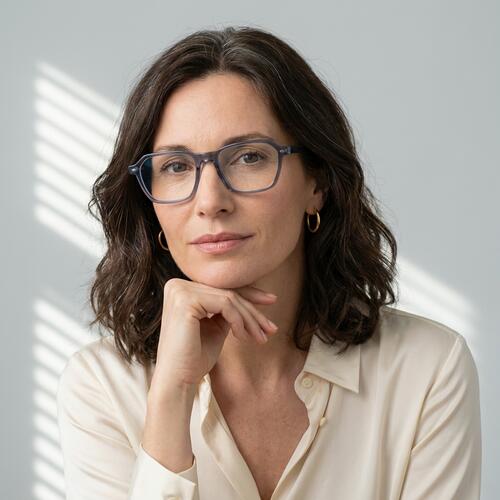 Gresham Gray Rectangle Glasses